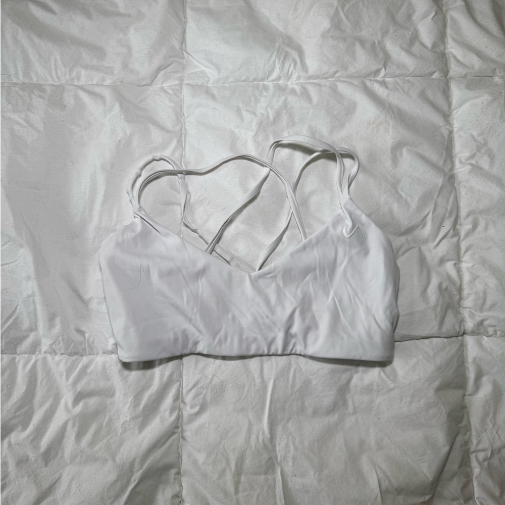 White Women's Sports Bra